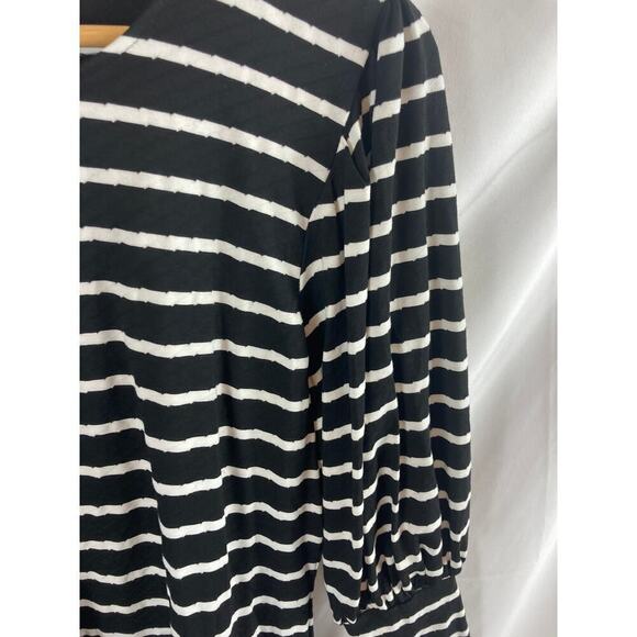 Vince Camuto Puff Shoulder Knit Stripe Top Size medium - Picture 4 of 6